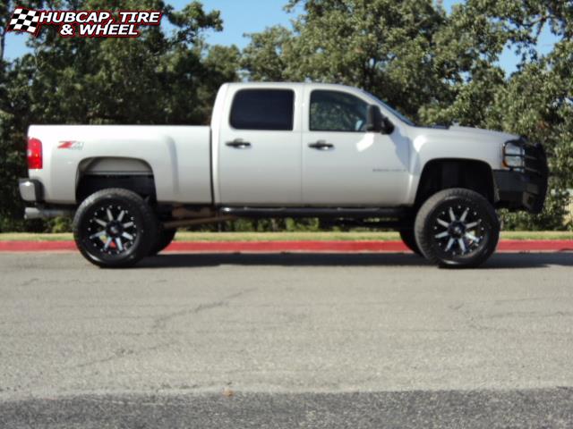 vehicle gallery/chevrolet silverado 2500 hd fuel maverick d262 20X12  Black & Milled wheels and rims